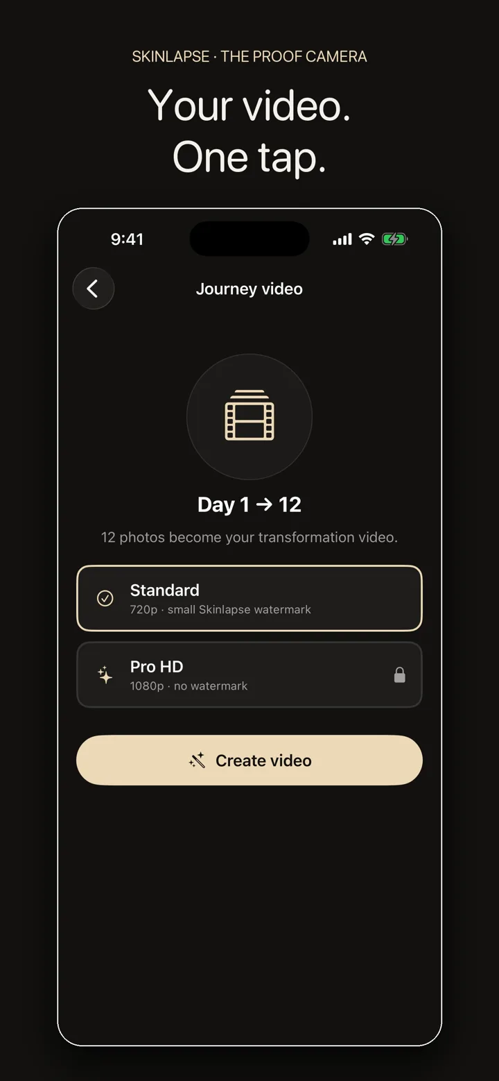 Timelapse video in one tap